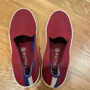 Rothy Sneakers in Maroon, size 8